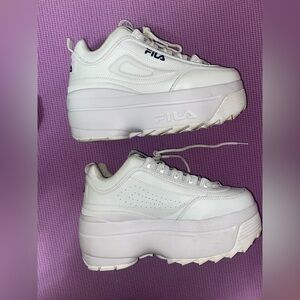 Fila Women's White Platform Chunky Sneakers